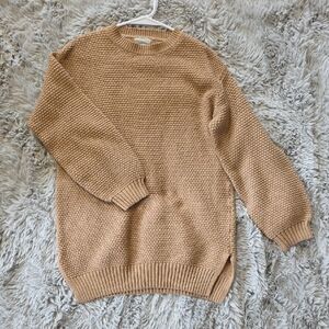 Long Tan Sweater Size M